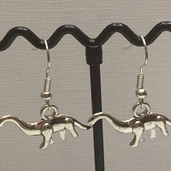 Dinosaur Earring, Dinosaur Lover, Dinosaur Jewelry, Gift Idea, - Picture 8 of 9